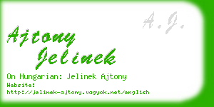 ajtony jelinek business card